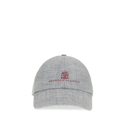 Brunello Cucinelli Gray Wool Oves Aries Cap (Baseball Hat)