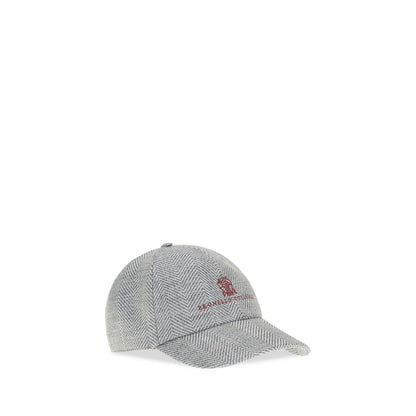 Brunello Cucinelli Gray Wool Oves Aries Cap (Baseball Hat)