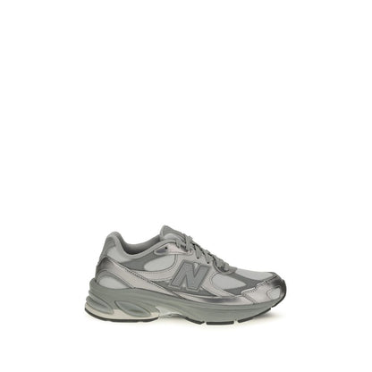 New Balance Gray Fabric Athletic Sneakers