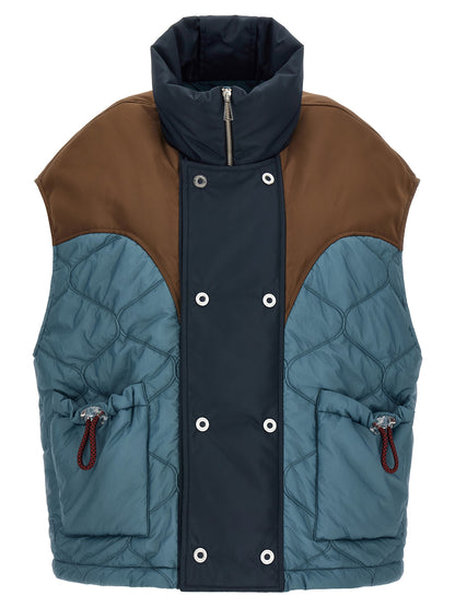 MARBELL Blue Polyamide Sleeveless Jacket