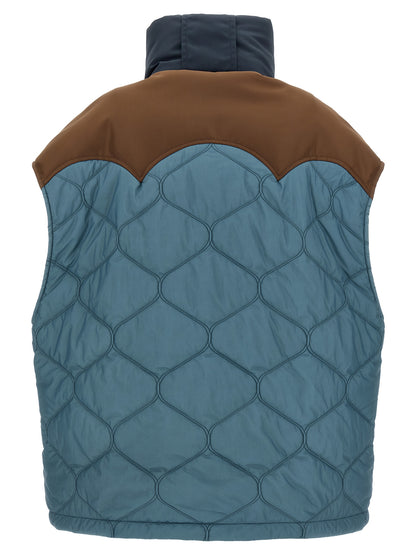 MARBELL Blue Polyamide Sleeveless Jacket