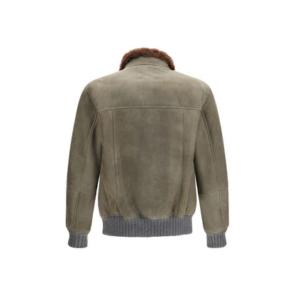 Brunello Cucinelli Bicolor Cashmere Bomber