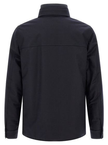 MooRER Blue Wool Full-Length Jacket