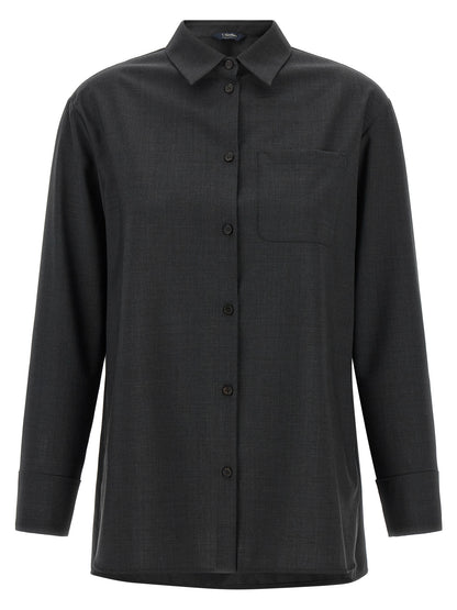 'S Max Mara Gray Wool Blouse