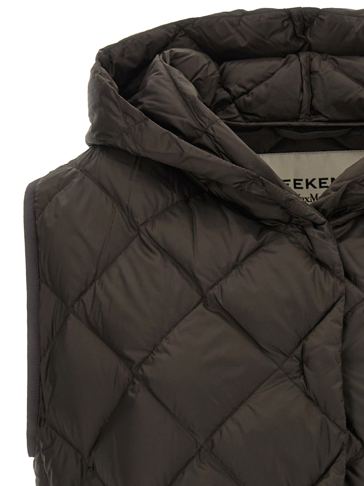 Max Mara Brown Polyester Sleeveless Jacket