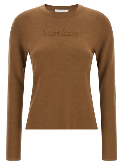 Max Mara Beige Virgin Wool Cardigan