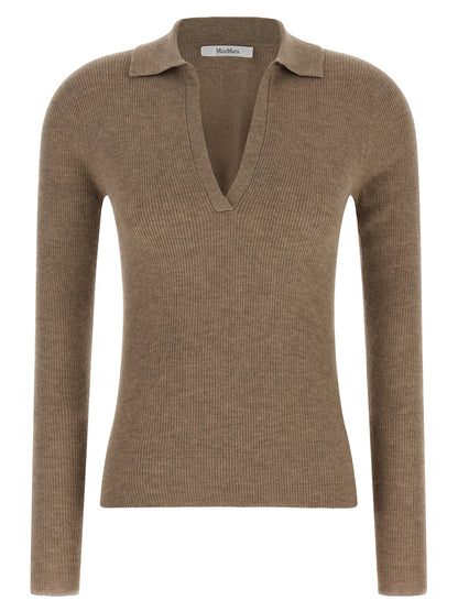Max Mara Beige Cashmere Polo Shirt