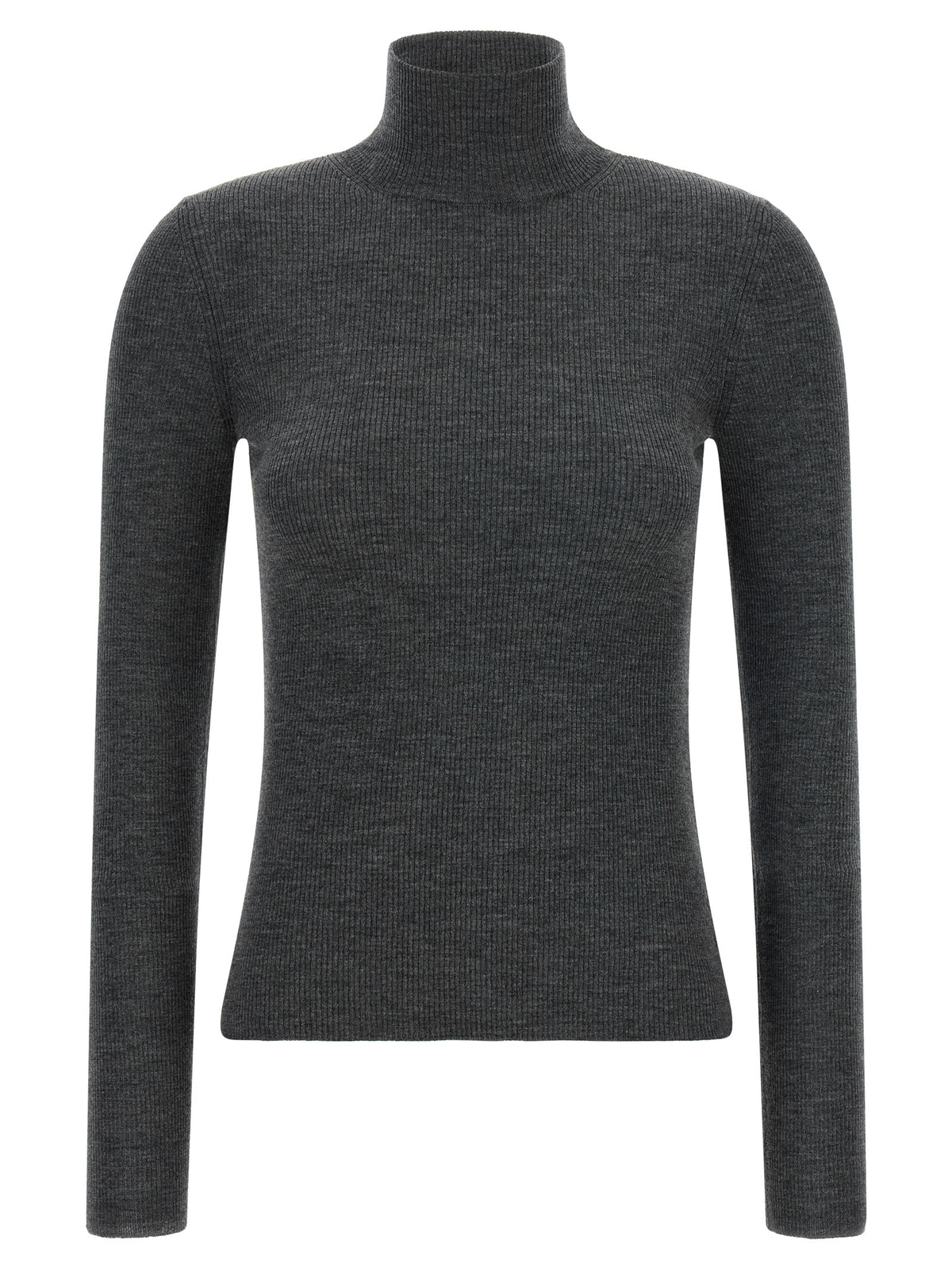Max Mara Gray Virgin Wool Cardigan