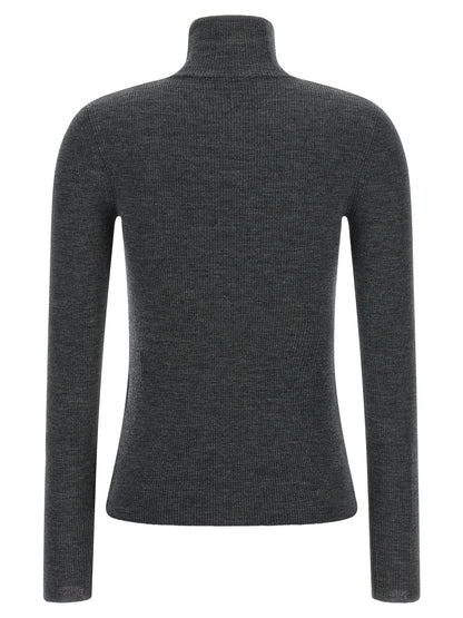Max Mara Gray Virgin Wool Cardigan