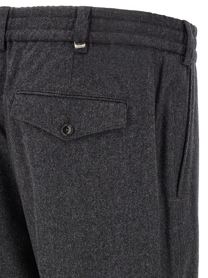 PT Torino Gray Virgin Wool Dress Pants