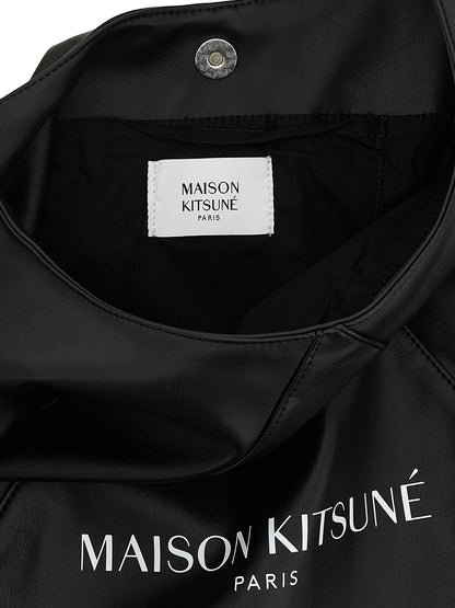 Maison Kitsuné Black Polyethylene Shoulder Bag