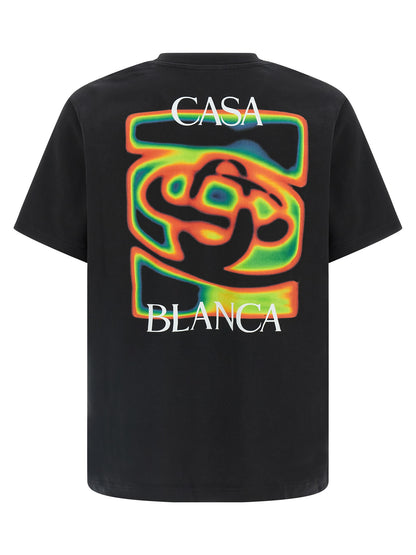 Casablanca Black Organic Cotton T-Shirt