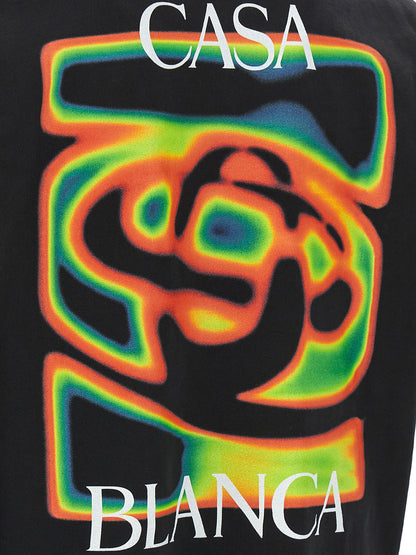 Casablanca Black Organic Cotton T-Shirt
