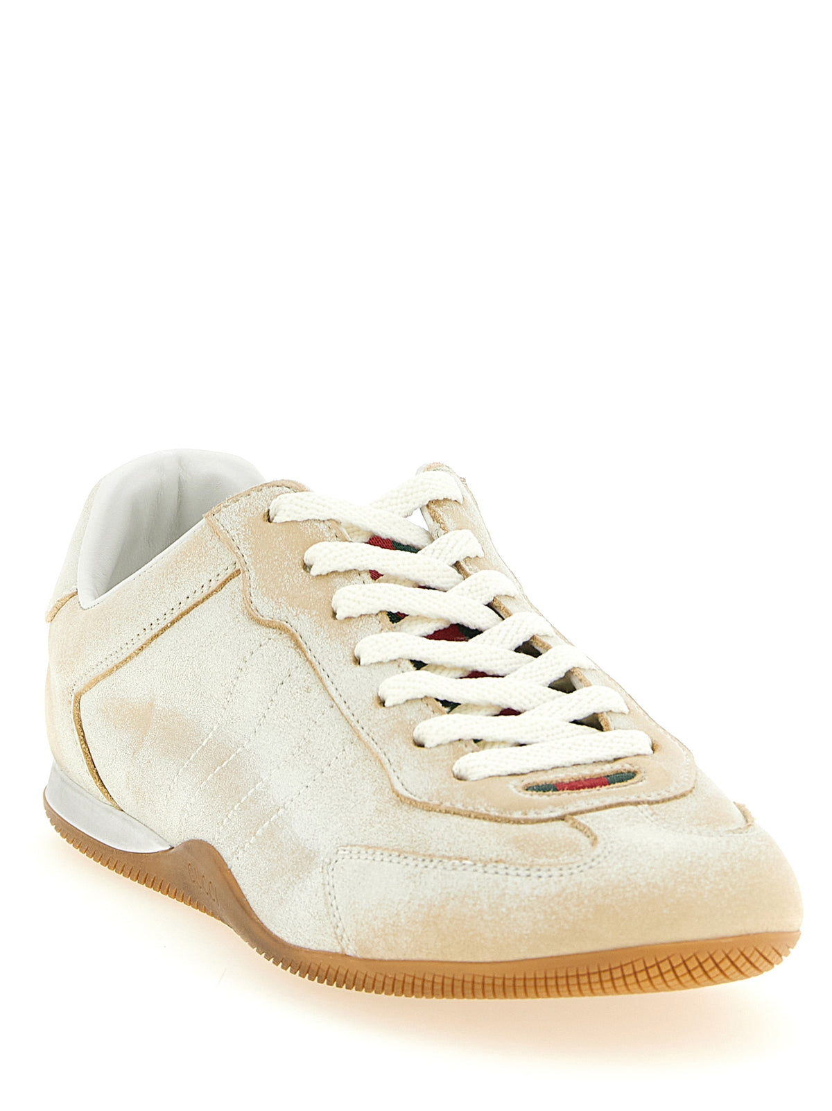 Gucci Beige Calfskin Low Top Sneakers
