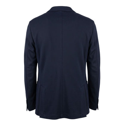 Roberto Pepe Luxury Blue Polyester Men Jacket