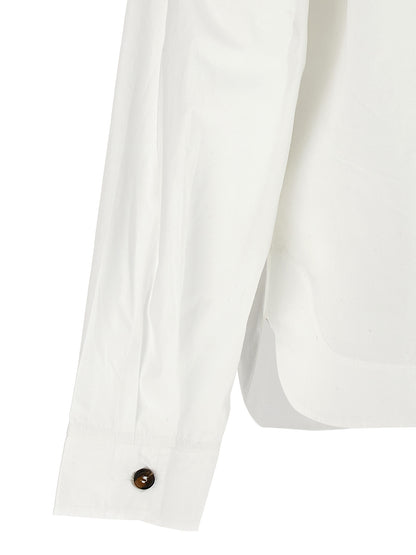 Ganni White Cotton Blouse