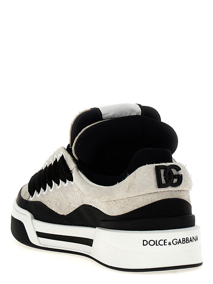 Dolce & Gabbana Bicolor Leather Athletic Sneakers