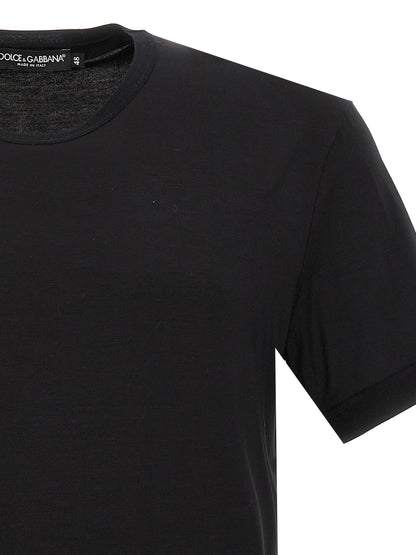 Dolce & Gabbana Black Viscose T-Shirt