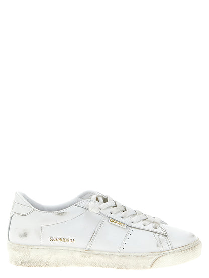 Golden Goose White Cowhide Low Top Sneakers