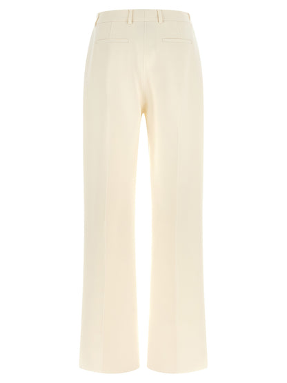 Fendi White Virgin Wool Dress Pants