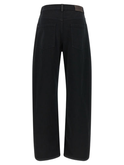Brunello Cucinelli Black Cotton High-Waisted Jean