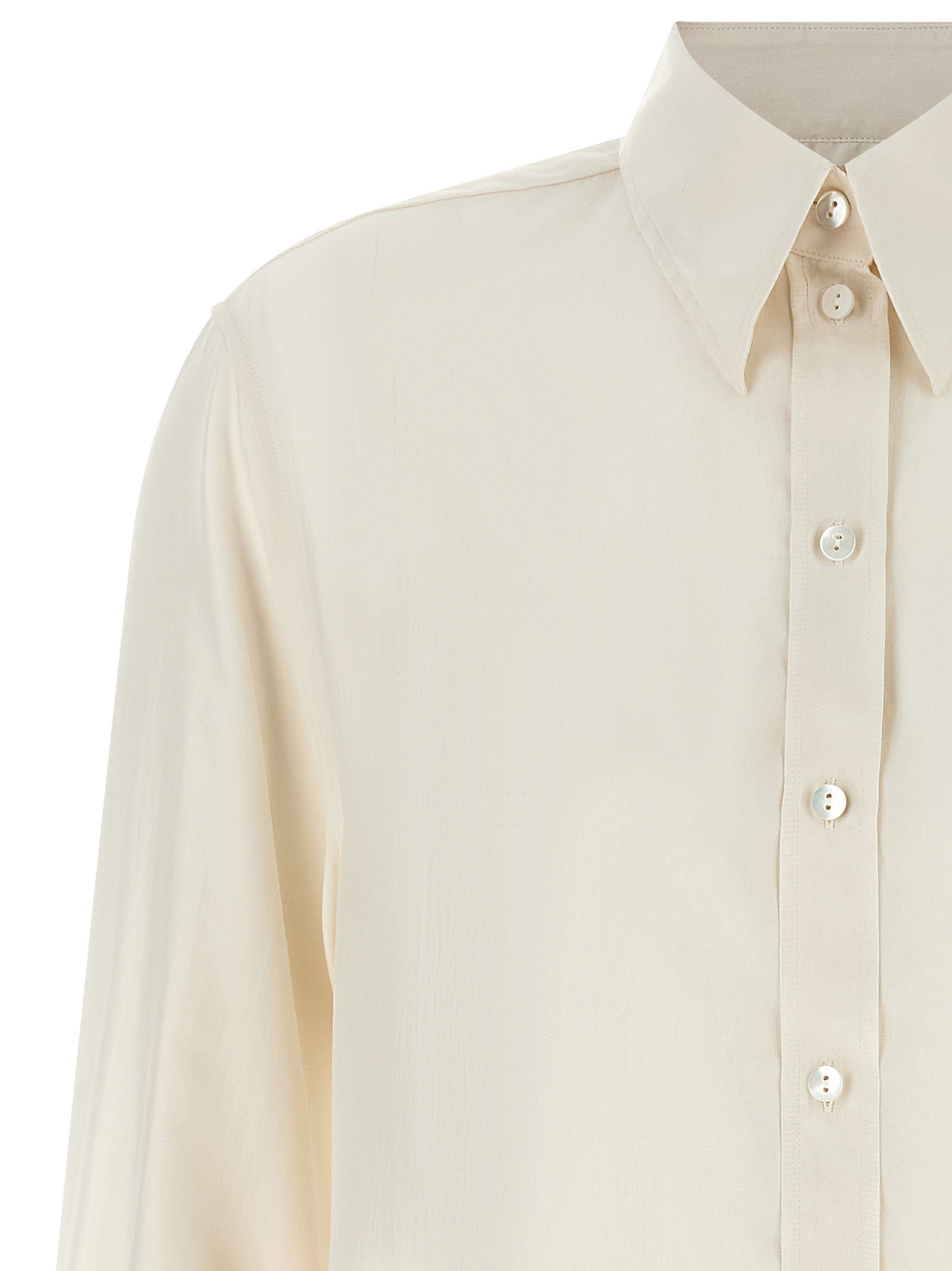 XACUS White Silk Blouse