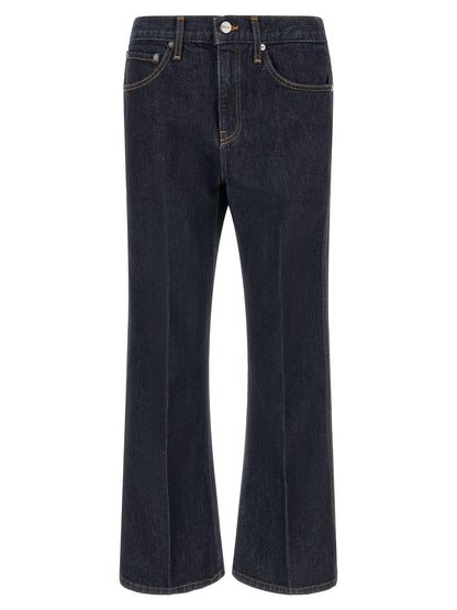 Khaite Blue Cotton Flared Jeans