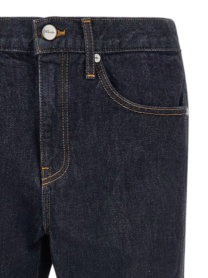Khaite Blue Cotton Flared Jeans