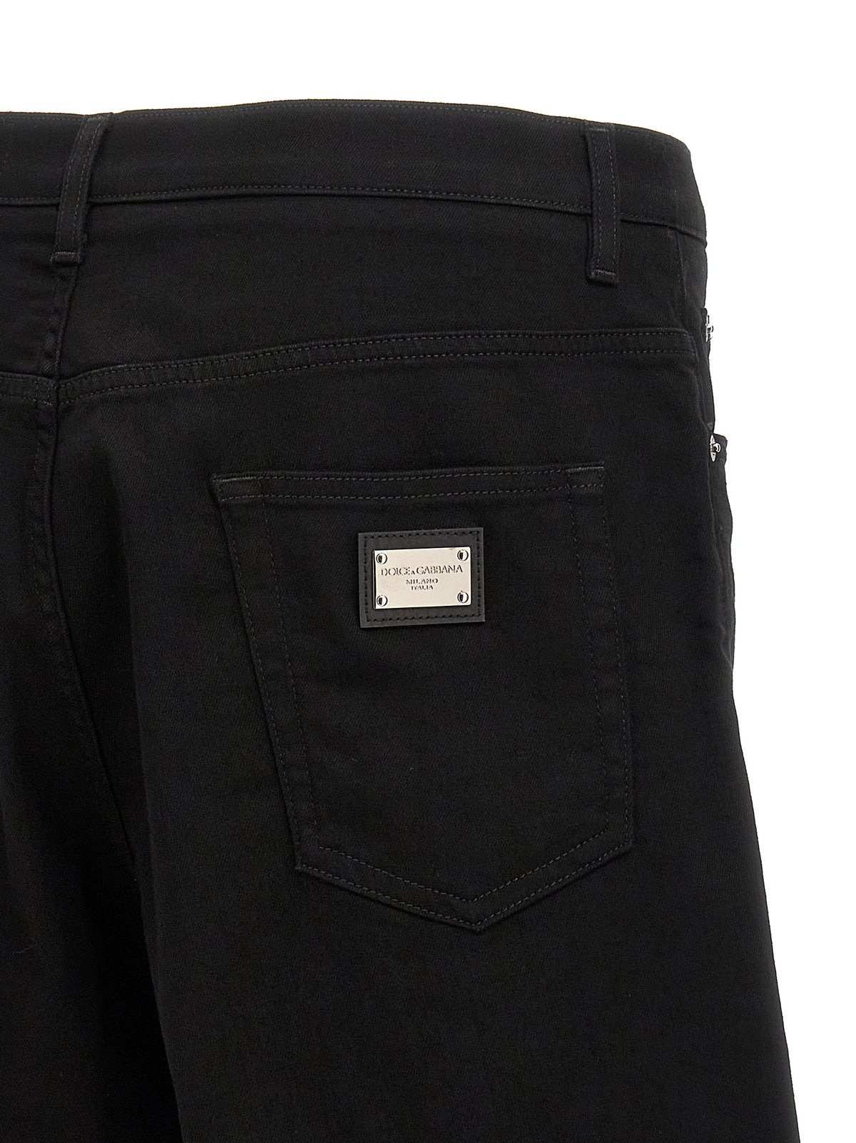 Dolce & Gabbana Black Cotton Bermuda Shorts