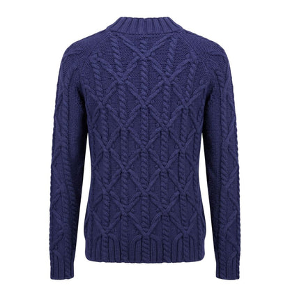 Malo Blue Cotton Men Sweater