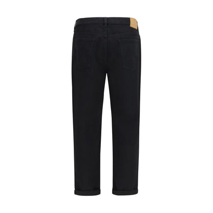 Brunello Cucinelli Black Cotton High-Waisted Jean