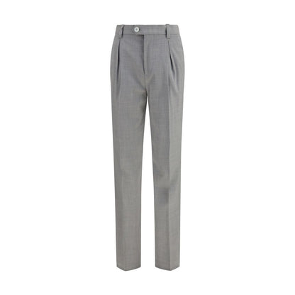 Brunello Cucinelli Gray Wool Oves Aries Dress Pants