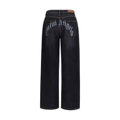 Palm Angels Black Cotton Jeans Denim
