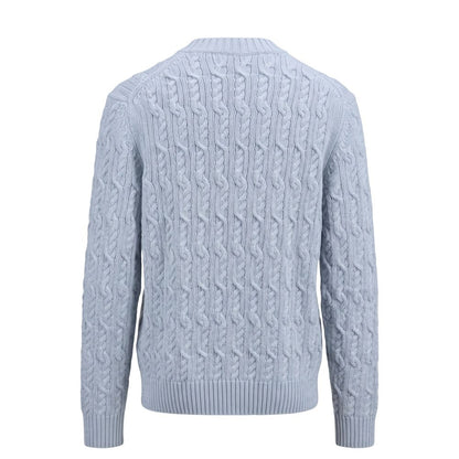 Malo Light Blue Wool Men Sweater