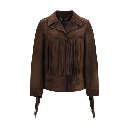 Golden Goose Brown Suede Leather Leather Jacket