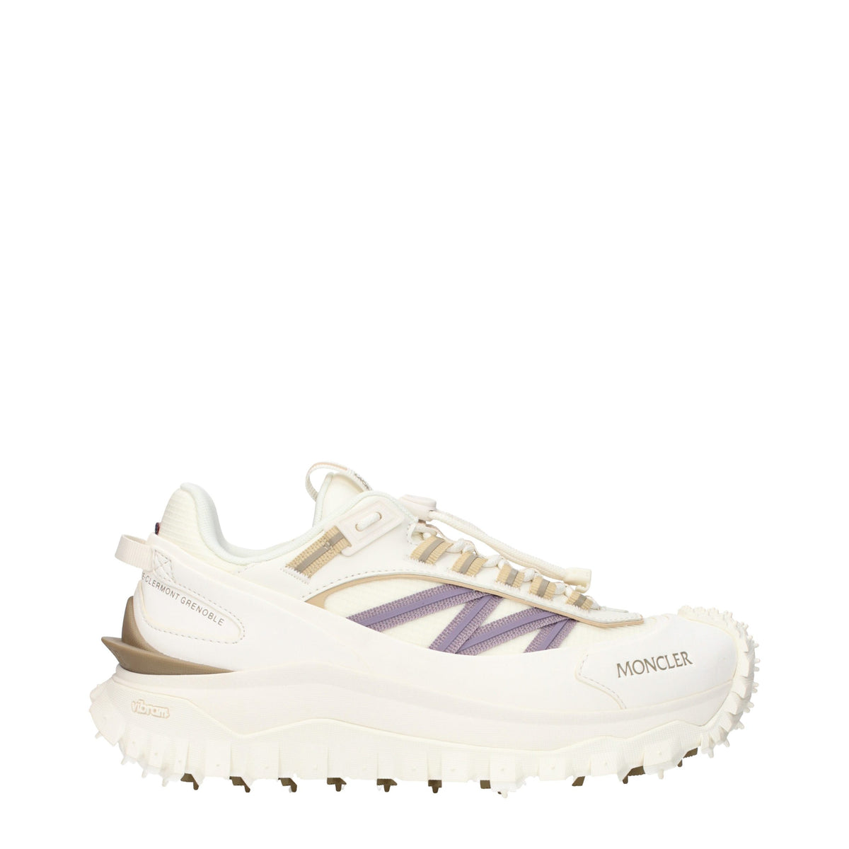 Moncler White Fabric Athletic Sneakers