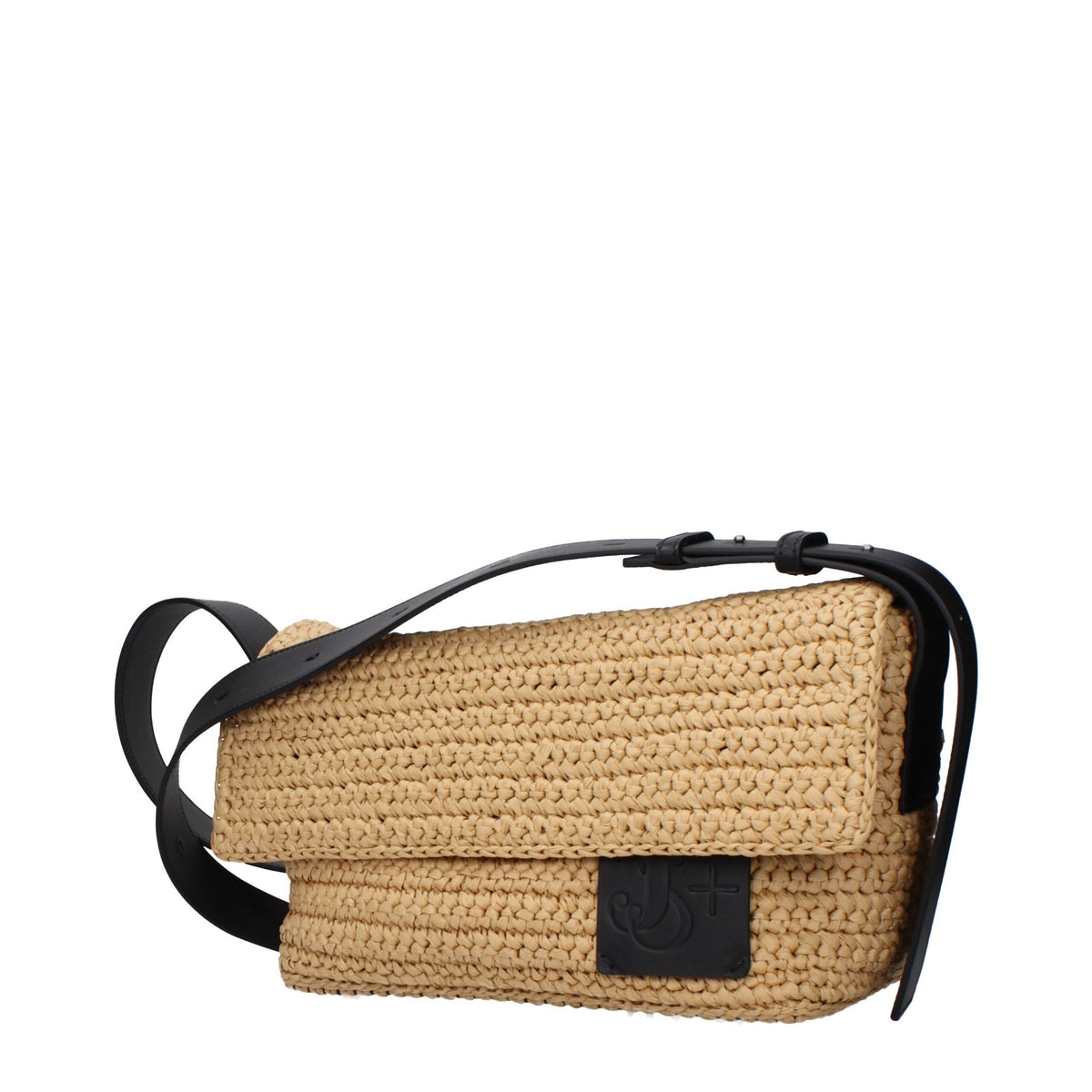 Crossbody Handbag by Jil Sander for women in raffia beige features a versatile chic silhouette, meticulously detailed with a secure , ample , and versatile crossbody-strap & adjustable-strap.