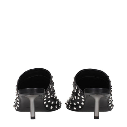 Jil Sander Black Leather Mules