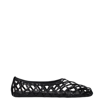 Alaïa Black Leather Ballet Flats