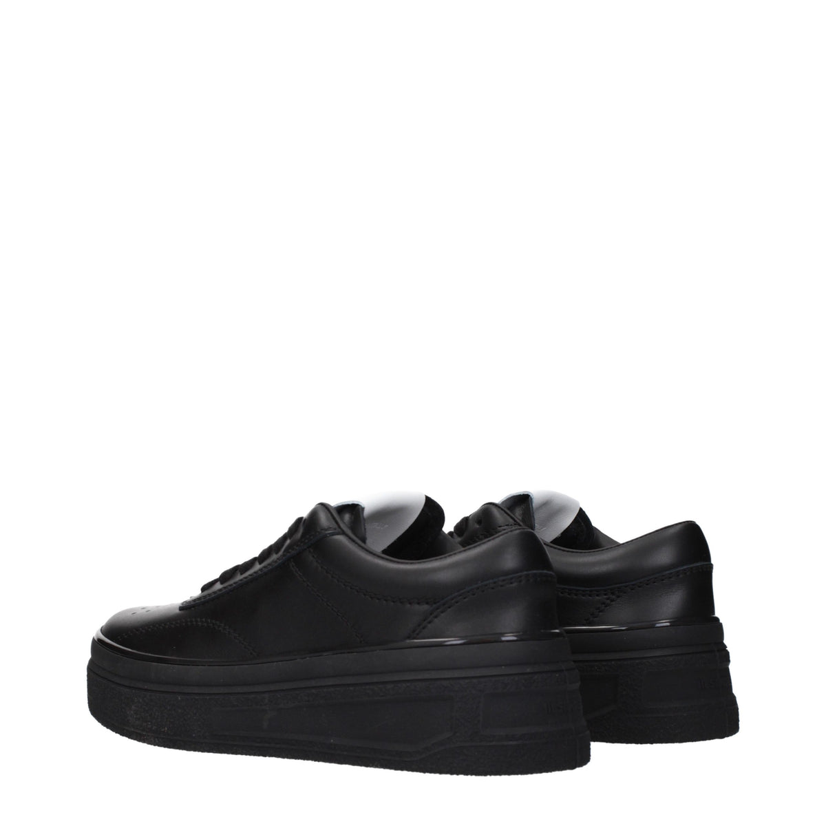 Jil Sander Black Leather Platform Sneakers