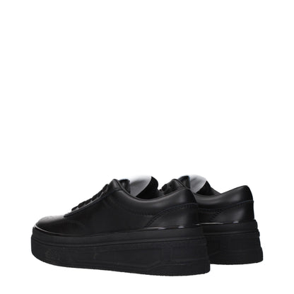 Jil Sander Black Leather Platform Sneakers