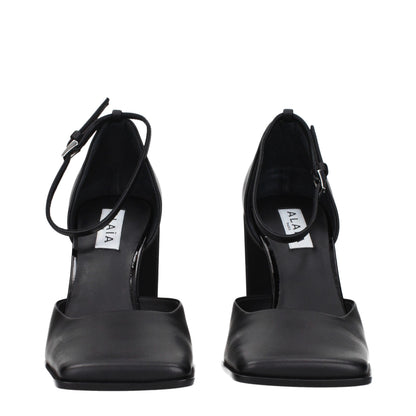Alaïa Black Leather High Heel Pumps