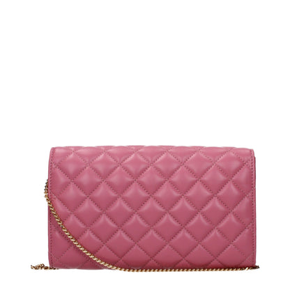 Versace Pink Leather Clutch Bag