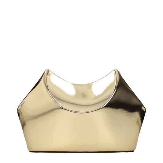 Clutch Handbag by Givenchy for women in leather gold features an sculptural silhouette, showcasing a secure and sculptural with versatile for a sophisticated look.