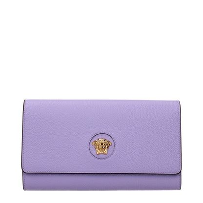 Versace Purple Leather Clutch Bag