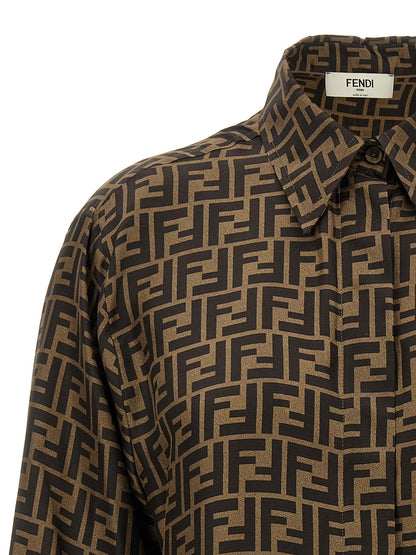 Fendi Brown Silk Blouse