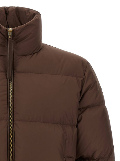 Moncler Brown Polyester Full-Length Jacket