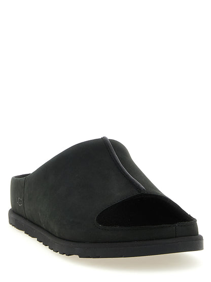 UGG Black Leather Slides
