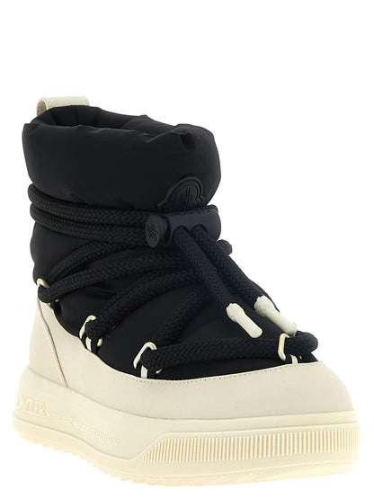 Moncler Black Polyamide Lace-Up Boots