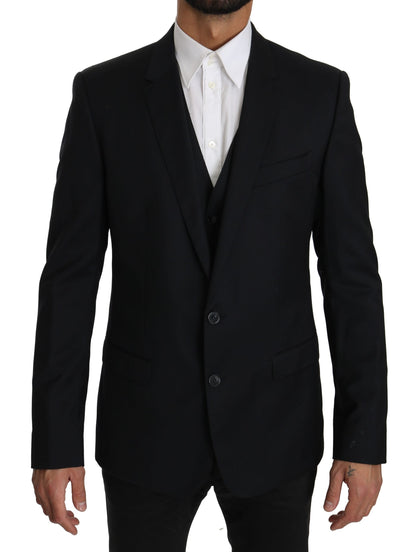 Dolce & Gabbana Blue Viscose Two-Piece Suit